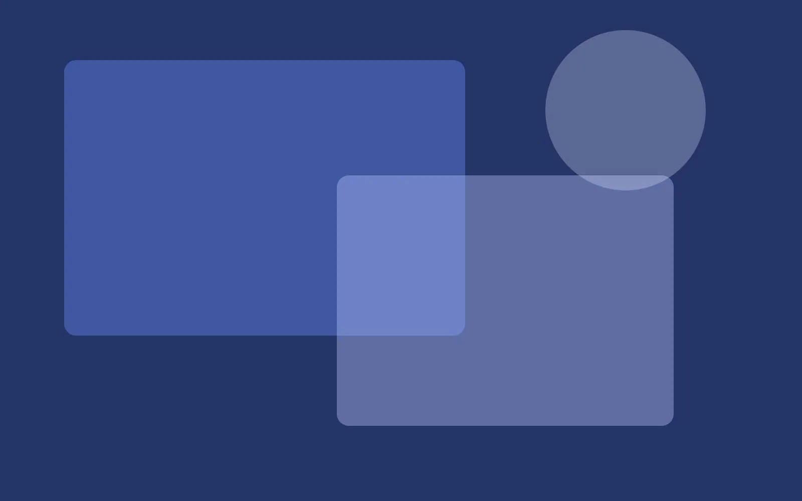 Abstract composition of overlapping blue geometric panels