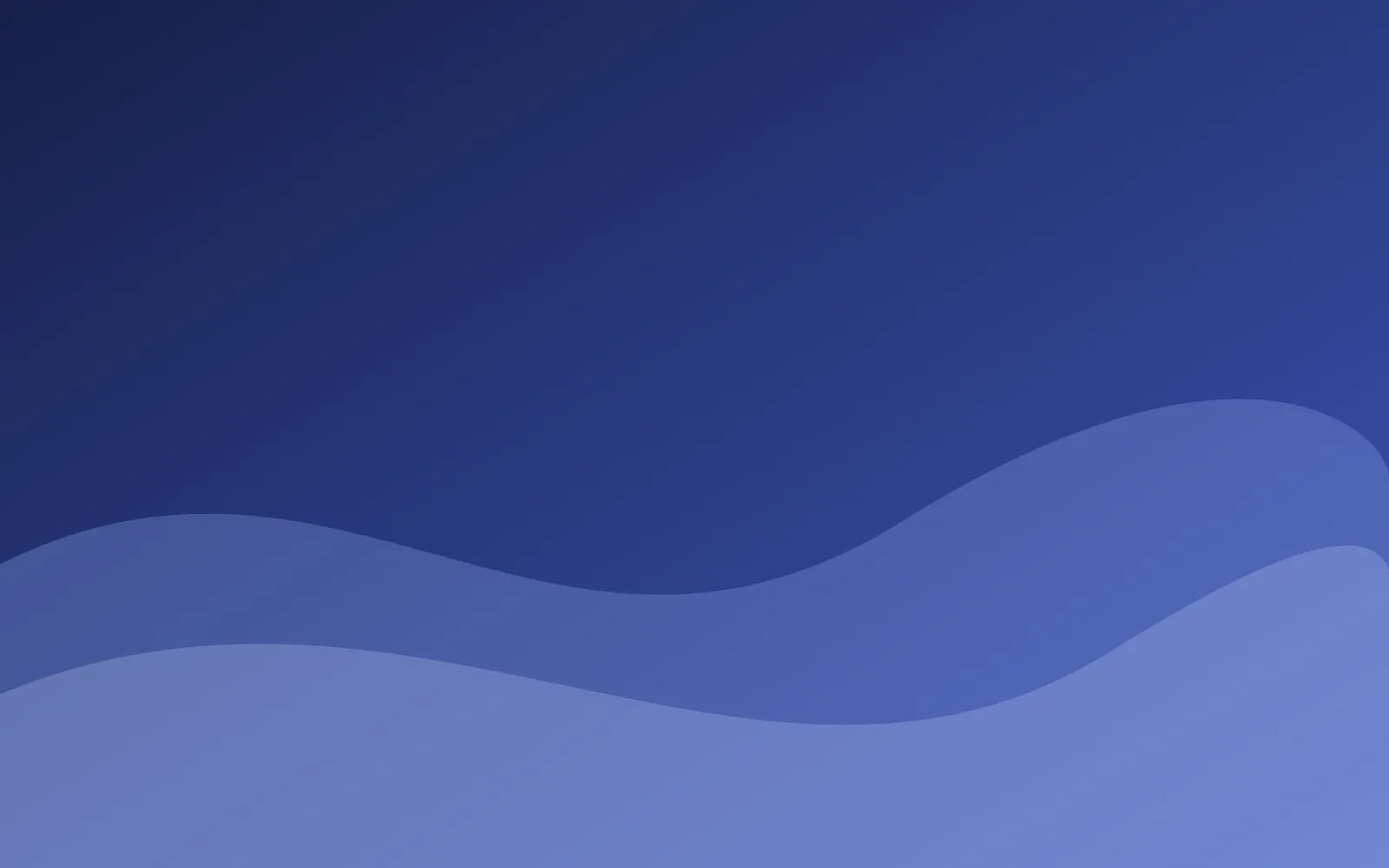 Abstract dark blue gradient composition with soft wave shapes